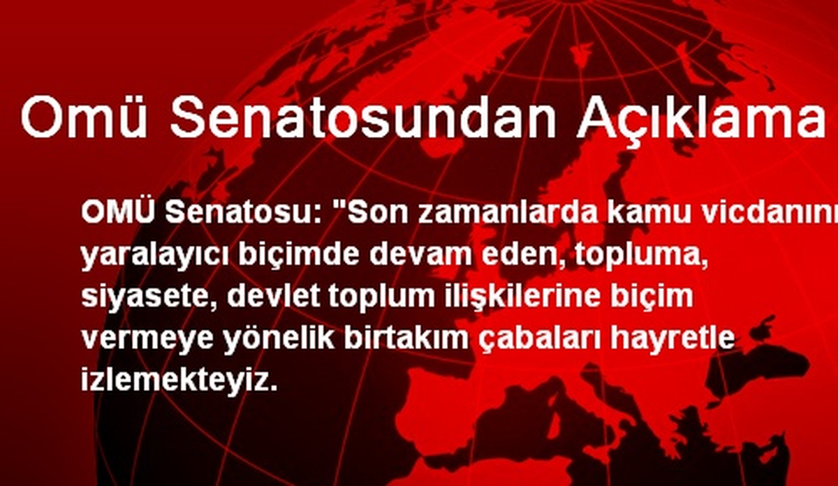 Omü Senatosundan Açıklama