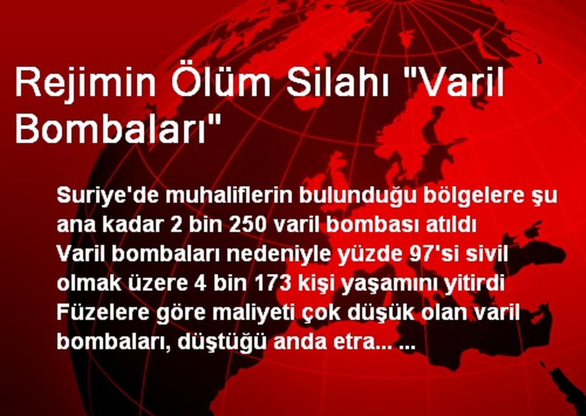 Rejimin Ölüm Silahı "Varil Bombaları"