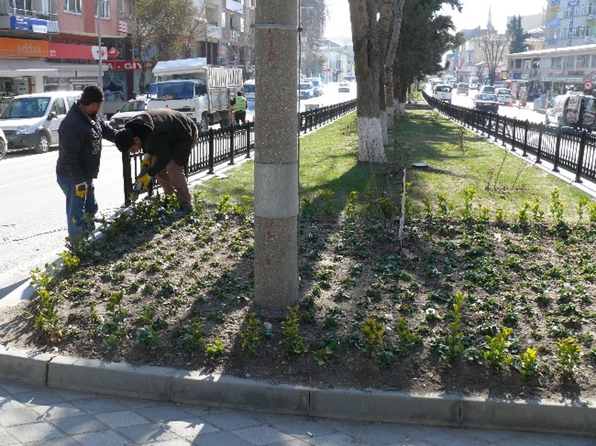 Bilecik\'te Orta Refüje Korkuluk Yapılıyor