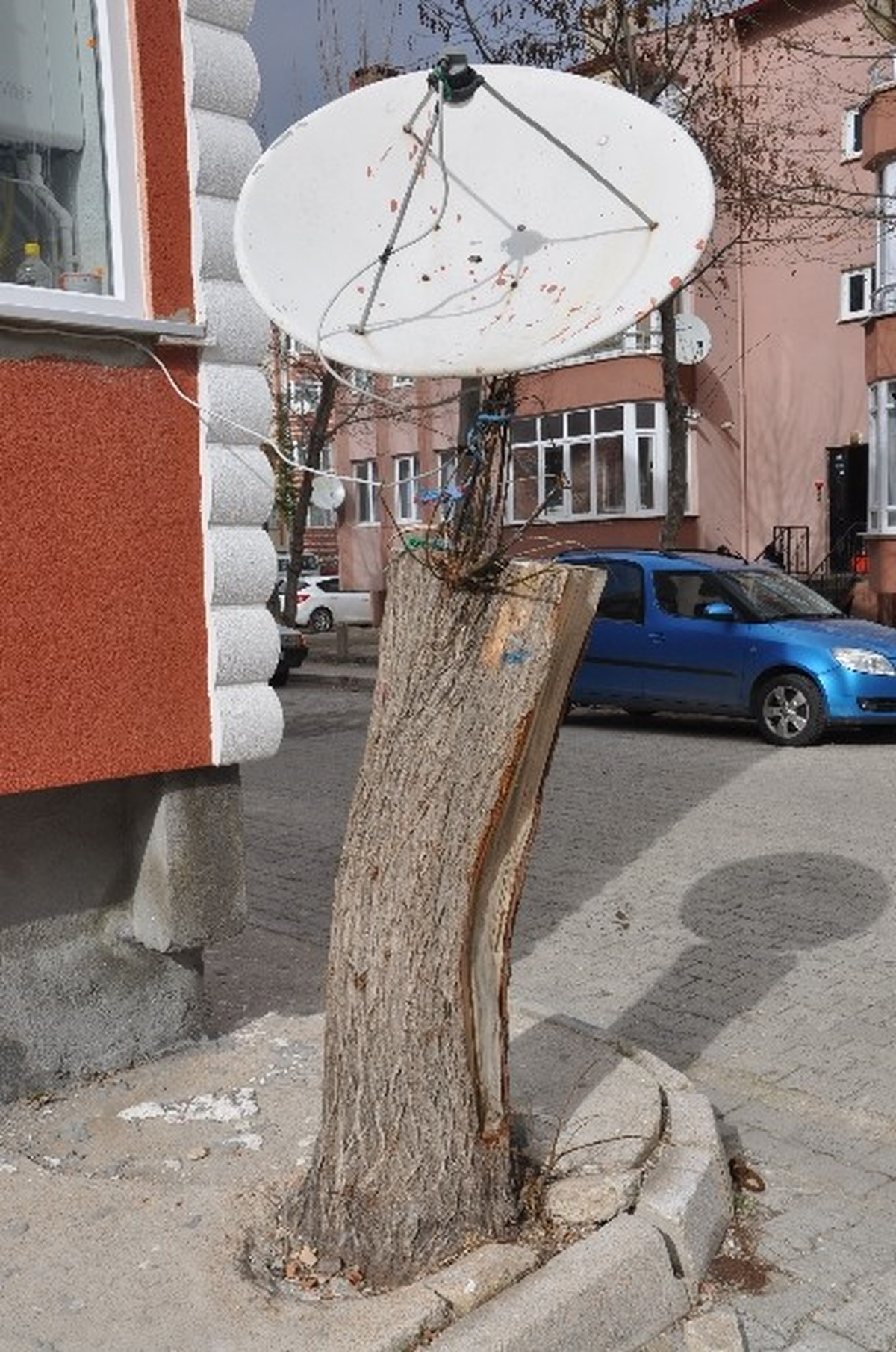 Kırklareli\'de Çekmeyen TV Antenine İlginç Çözüm