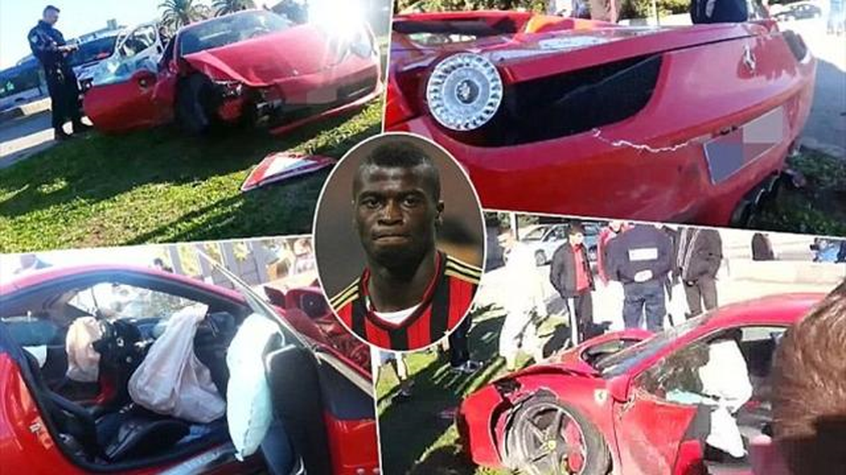 Ferrari\'sini Paramparça Eden Futbolcu / Video