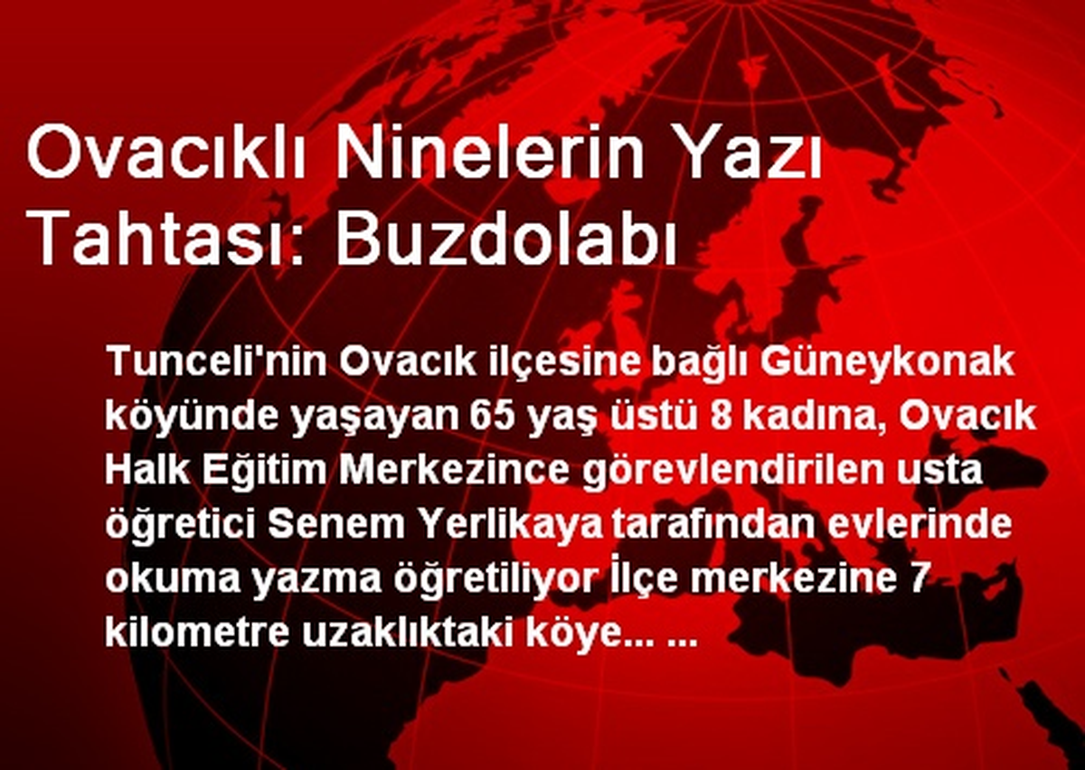 Ovacıklı Ninelerin Yazı Tahtası: Buzdolabı