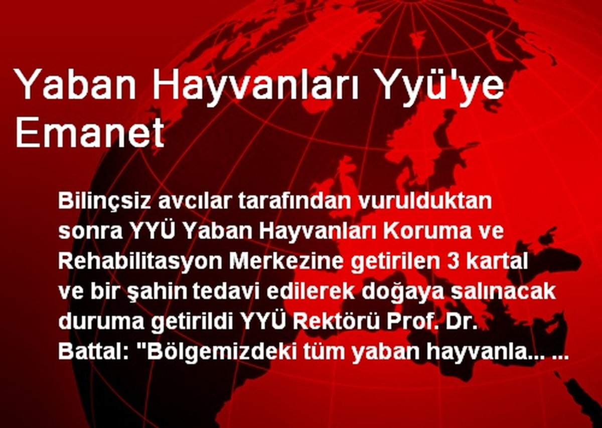 Yaban Hayvanları Yyü\'ye Emanet