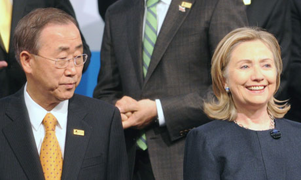BM Genel Sekreteri Ban, Hillary Clinton ile Görüştü
