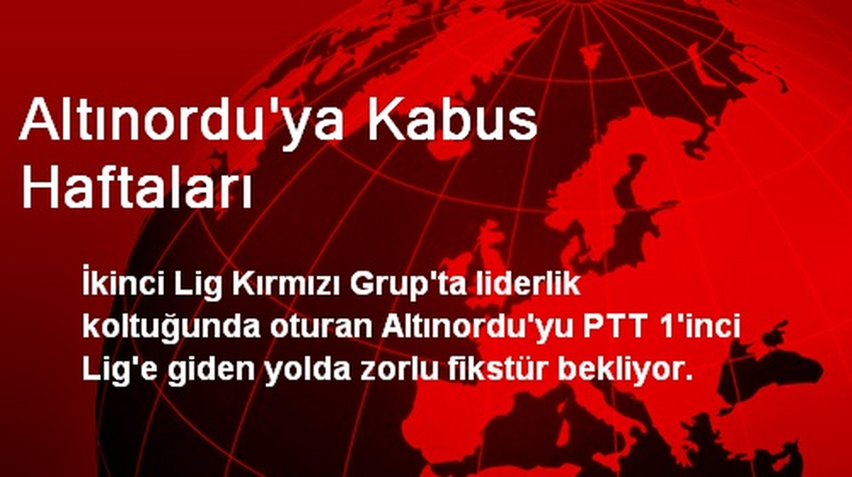 Altınordu\'ya Kabus Haftaları