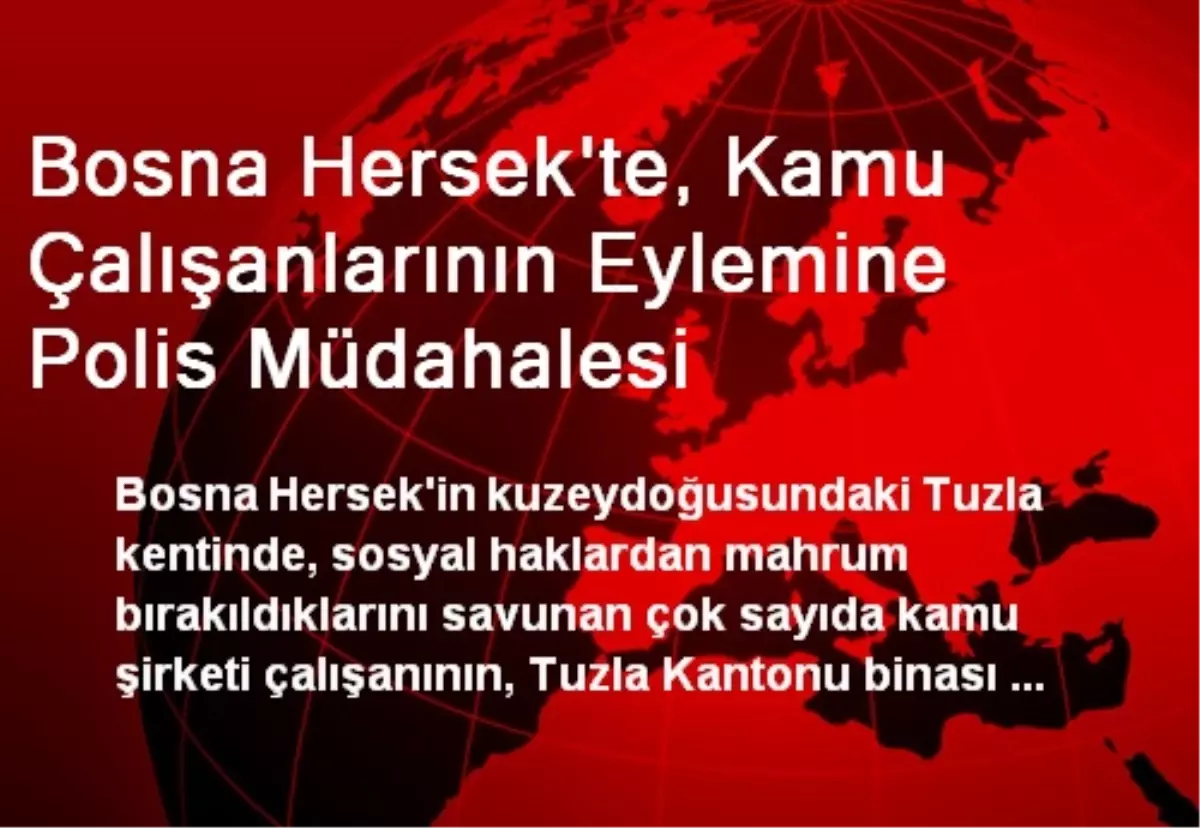 Bosna Hersek\'te, Kamu Çalışanlarının Eylemine Polis Müdahalesi
