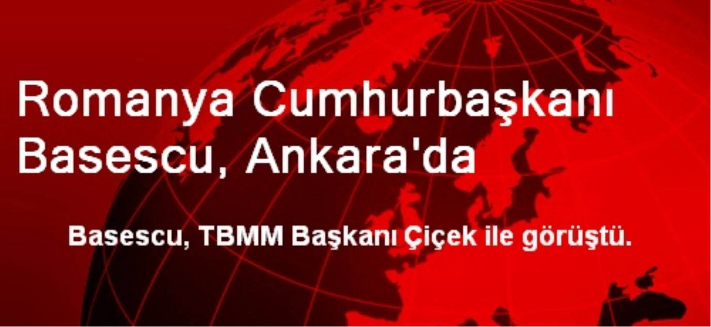 Romanya Cumhurbaşkanı Basescu, Ankara\'da