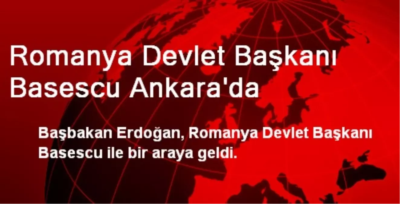 Romanya Devlet Başkanı Basescu Ankara\'da