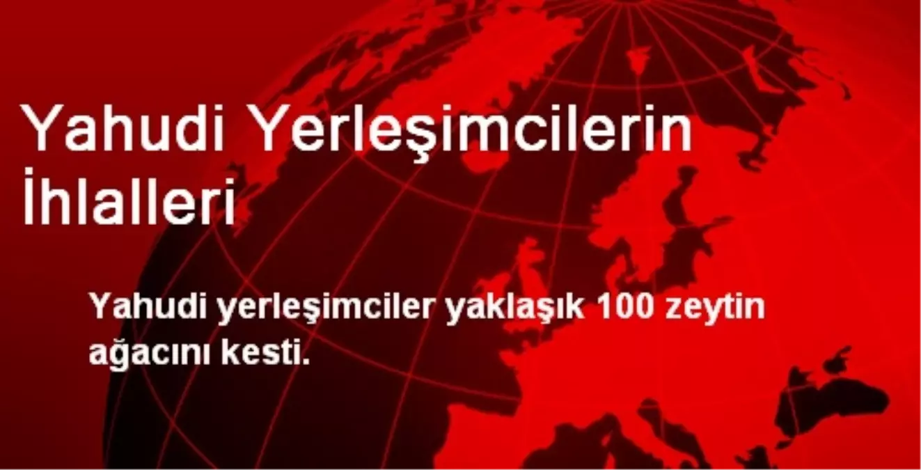 Yahudi Yerleşimcilerin İhlalleri