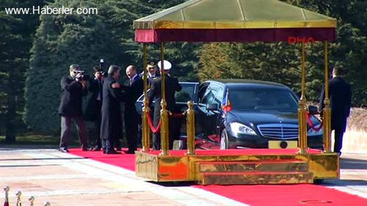 Romanya Devlet Başkanı Basescu Çankaya Köşkünde
