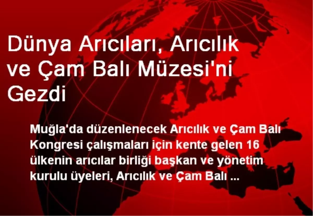 Dünya Arıcıları, Arıcılık ve Çam Balı Müzesi\'ni Gezdi