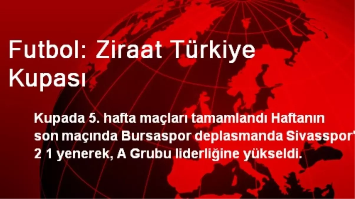 Futbol: Ziraat Türkiye Kupası