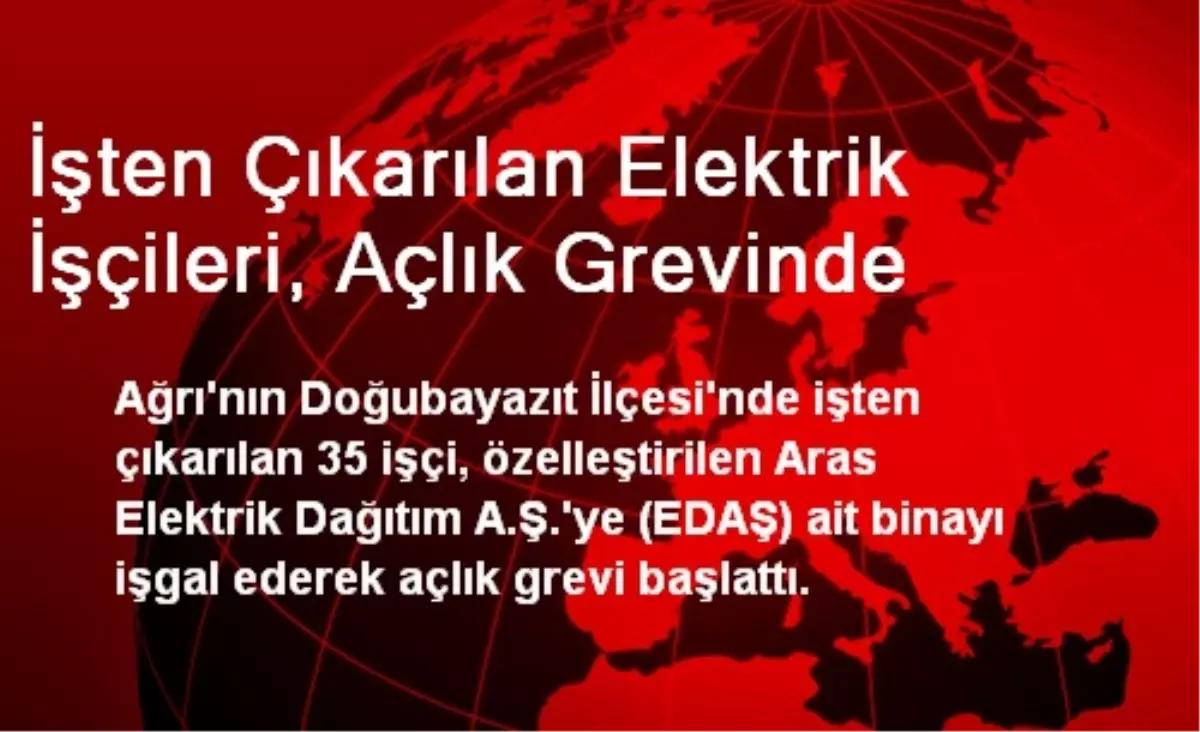 İşten Çıkarılan Elektrik İşçileri, Açlık Grevinde