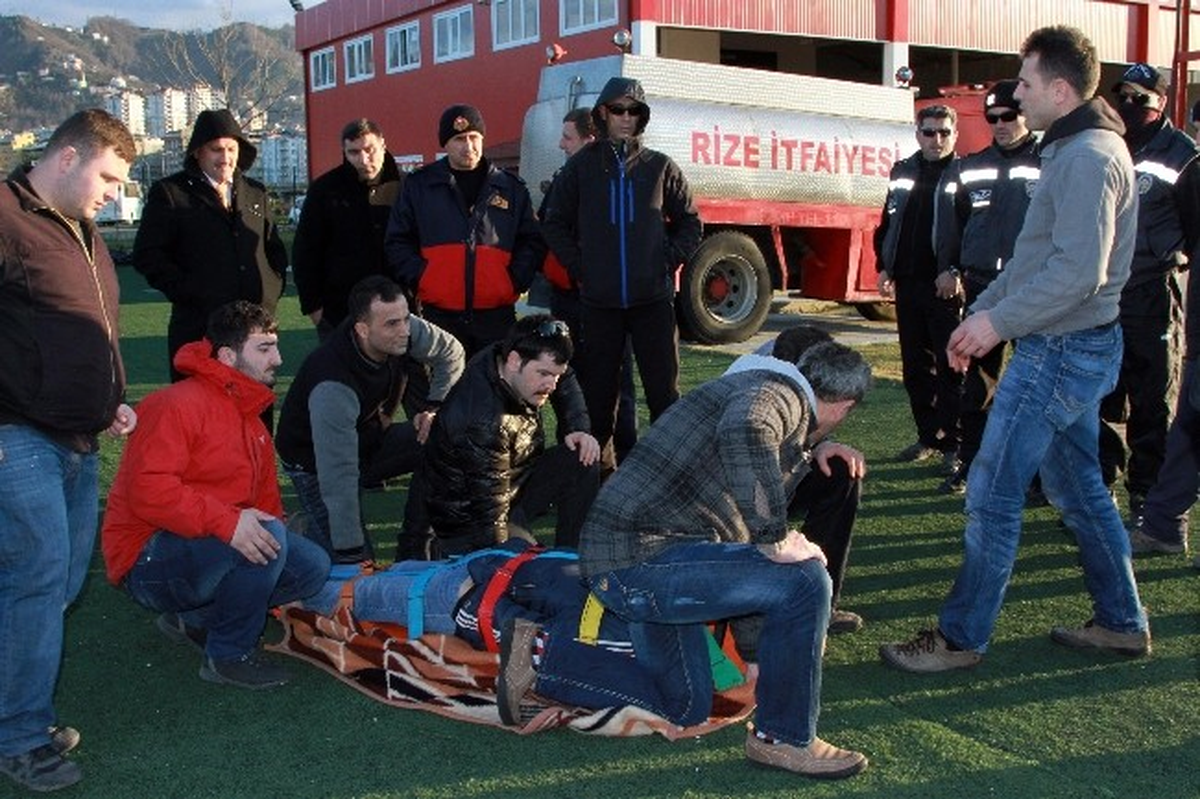 Rize\'de Kurtarma Personeli Eğitimleri Sürüyor