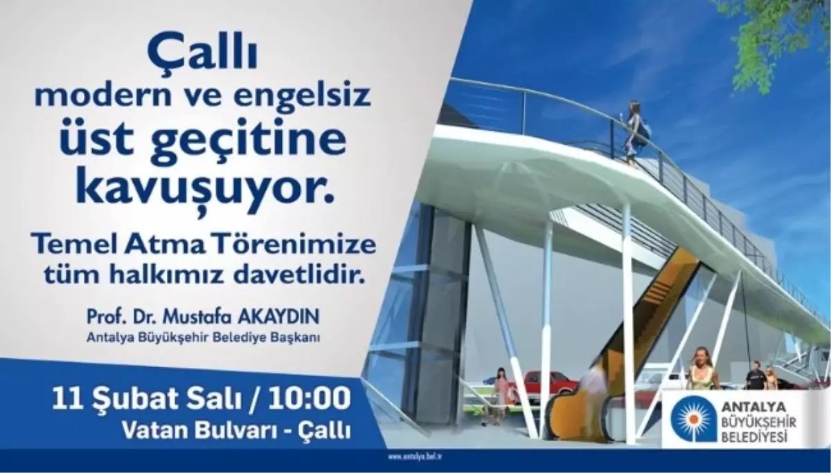 Büyükşehir\'den Çallı\'ya Engelsiz Üst Geçit