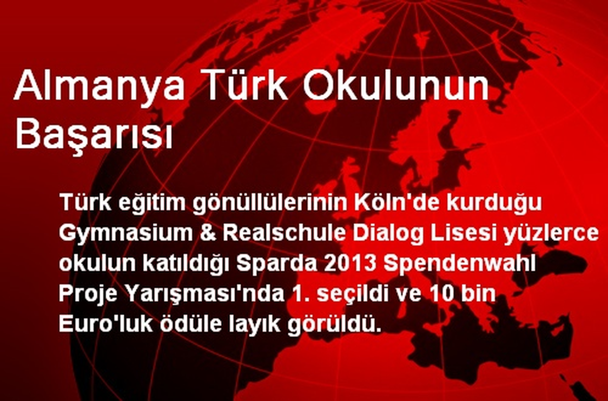Almanya Türk Okulunun Başarısı