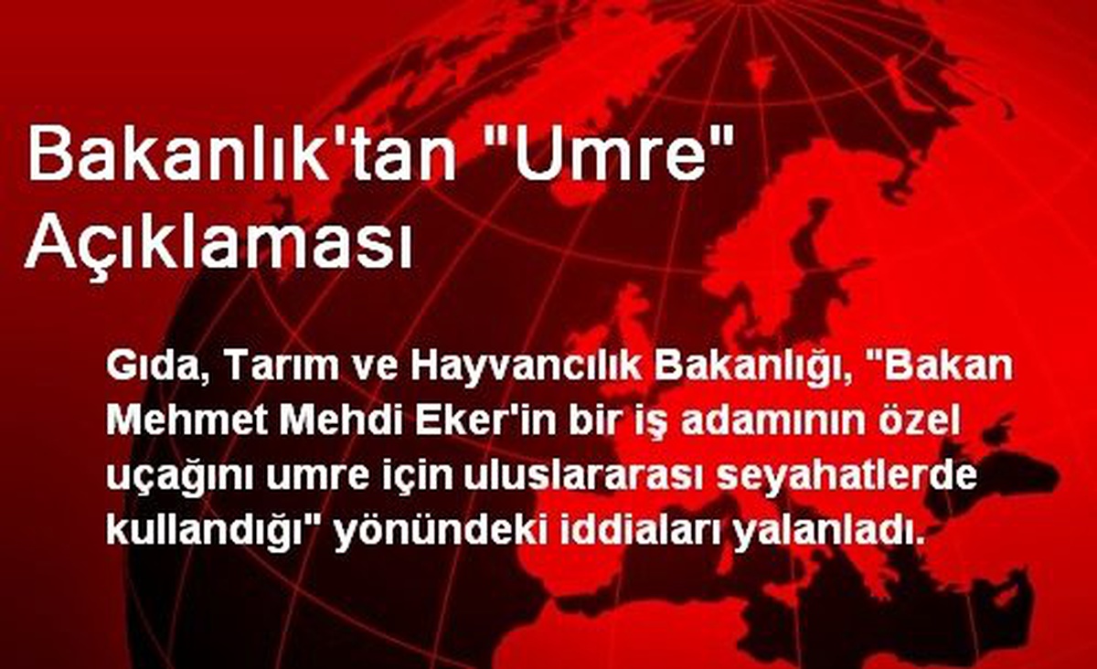 Bakanlık\'tan "Umre" Açıklaması