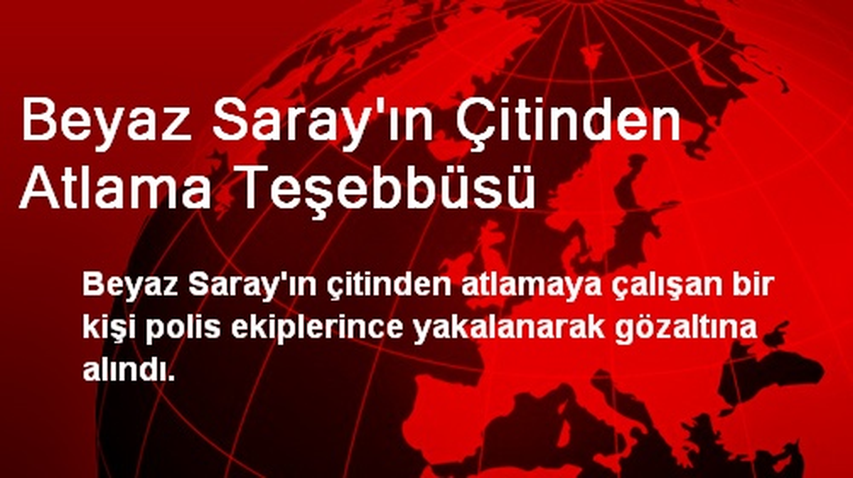 Beyaz Saray\'ın Çitinden Atlama Teşebbüsü