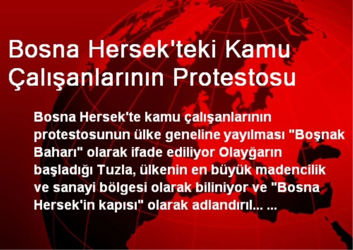 Bosna Hersek\'teki Kamu Çalışanlarının Protestosu