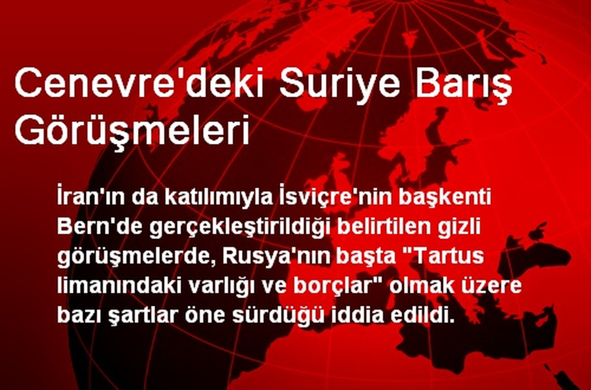 Cenevre\'deki Suriye Barış Görüşmeleri