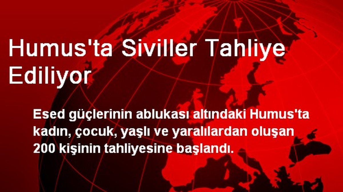 Humus\'ta Siviller Tahliye Ediliyor