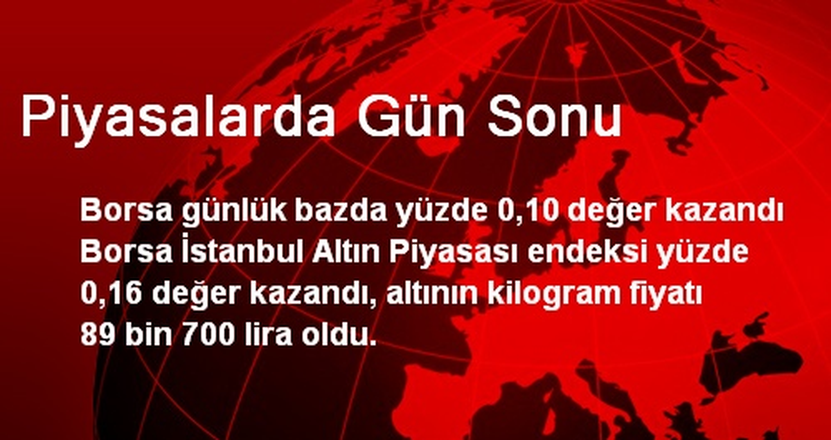 Piyasalarda Gün Sonu