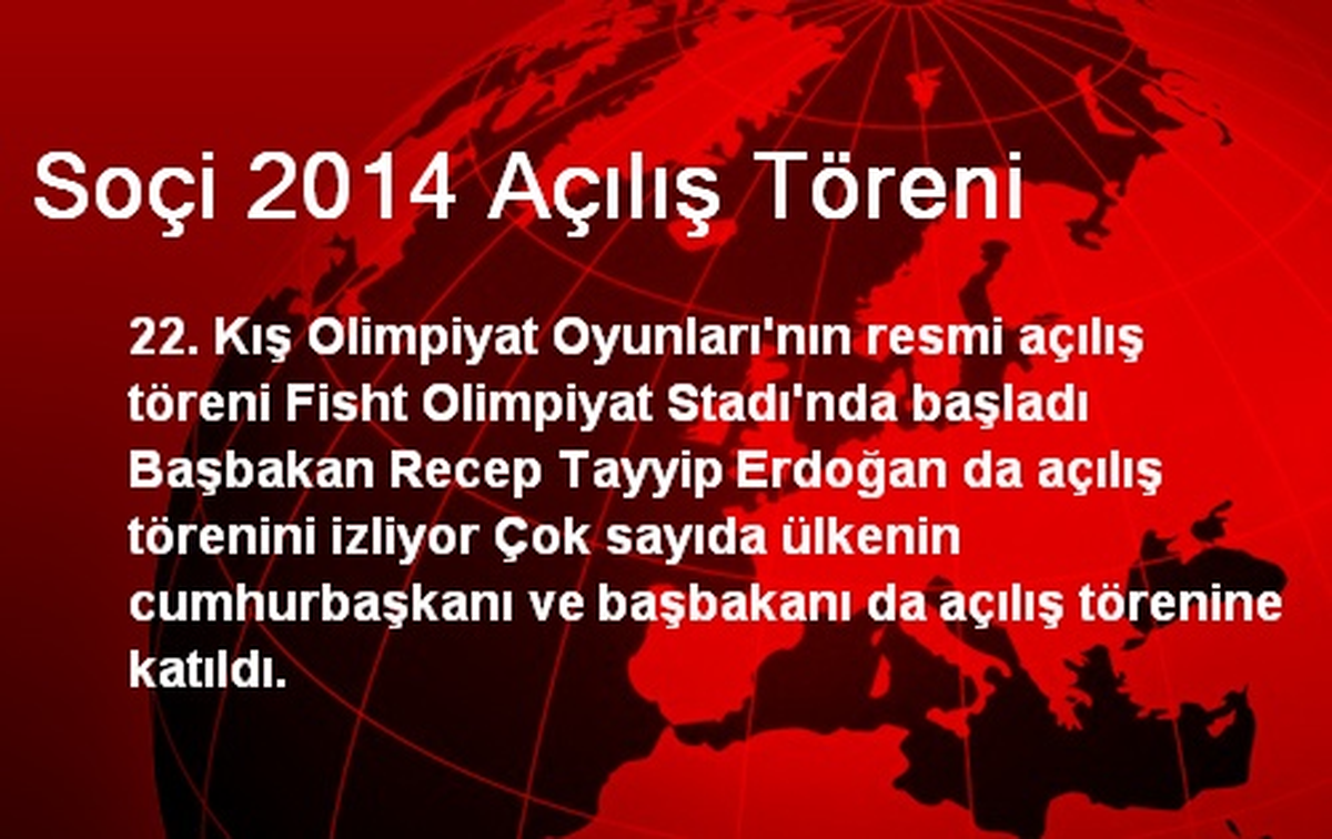 Soçi 2014 Açılış Töreni