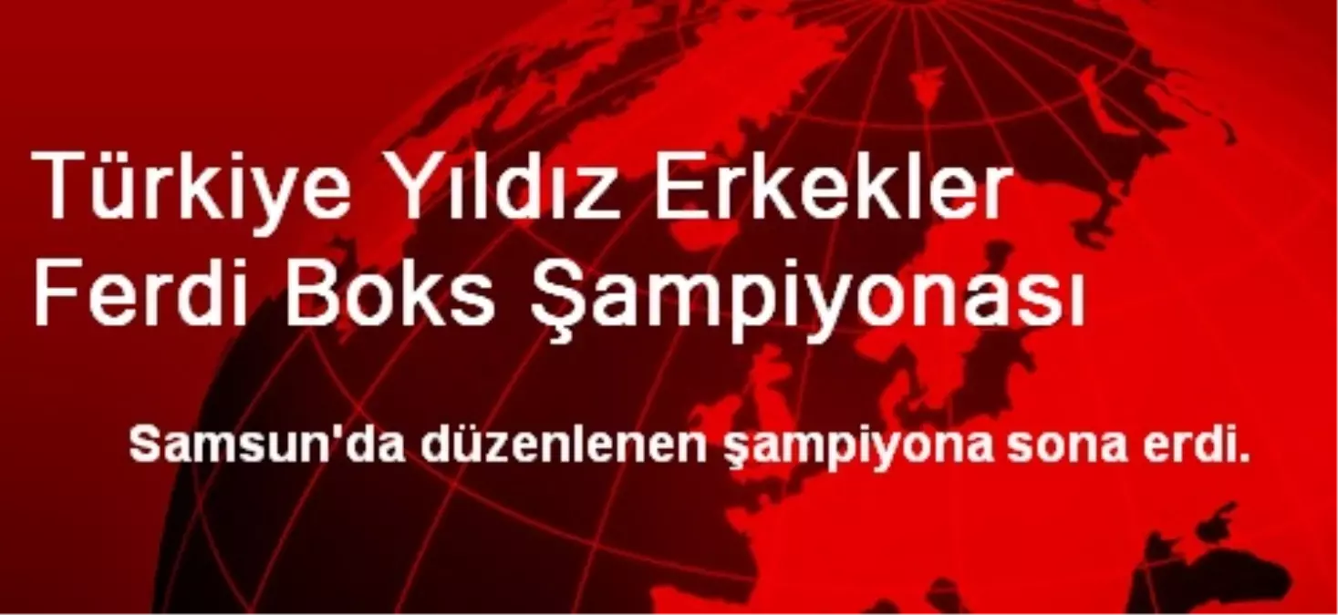 Türkiye Yıldız Erkekler Ferdi Boks Şampiyonası