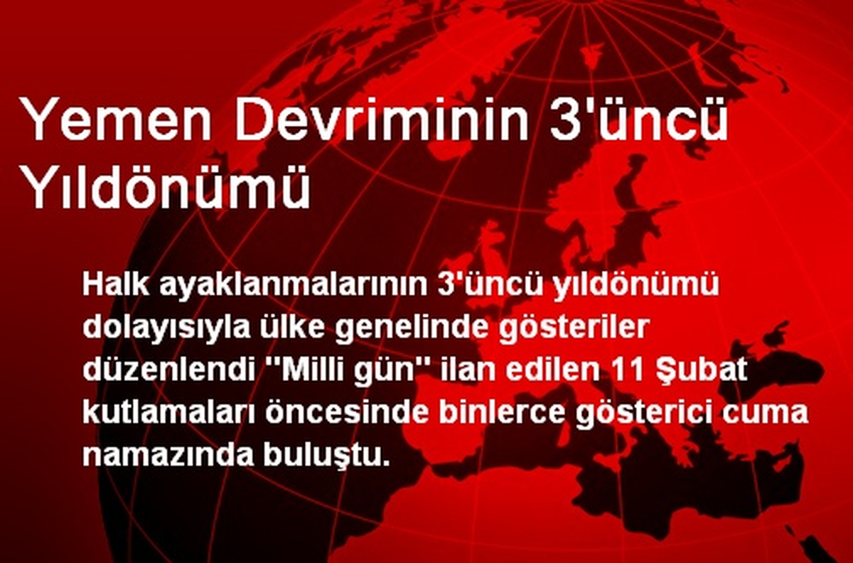 Yemen Devriminin 3\'üncü Yıldönümü