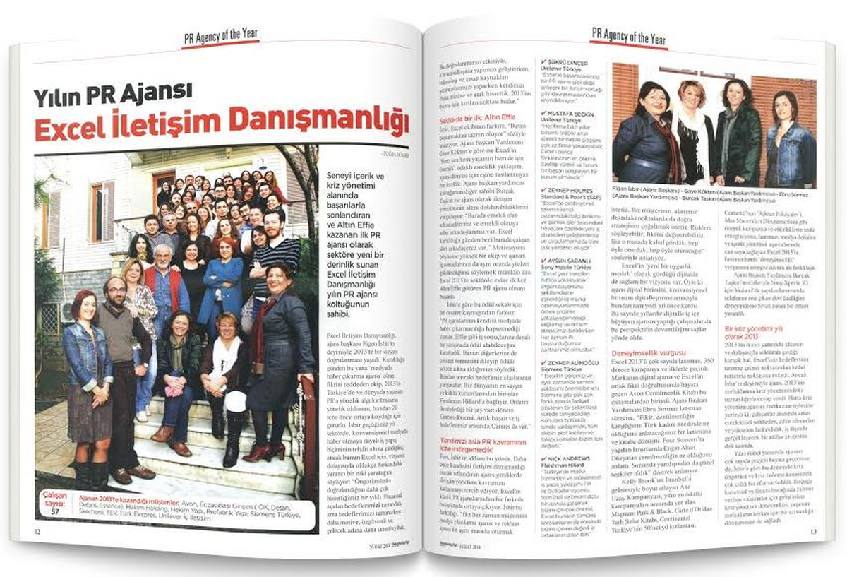 Yılın PR Ajansı: Excel İletişim
