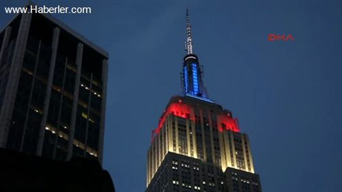 Empire State Binası\'nda Olimpiyat Renkleri