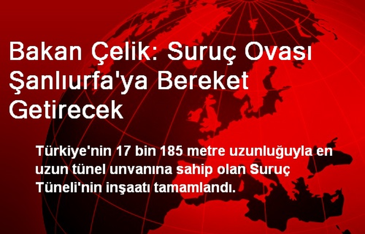 Suruç Tünelinin İnşaatı Tamamlandı