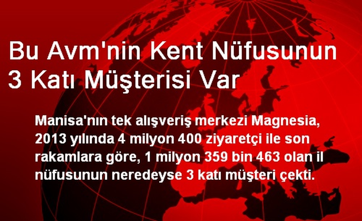 Bu Avm\'nin Kent Nüfusunun 3 Katı Müşterisi Var