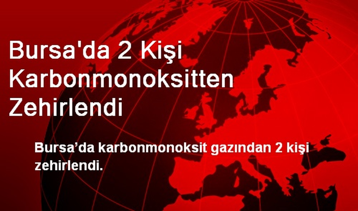 Bursa\'da 2 Kişi Karbonmonoksitten Zehirlendi