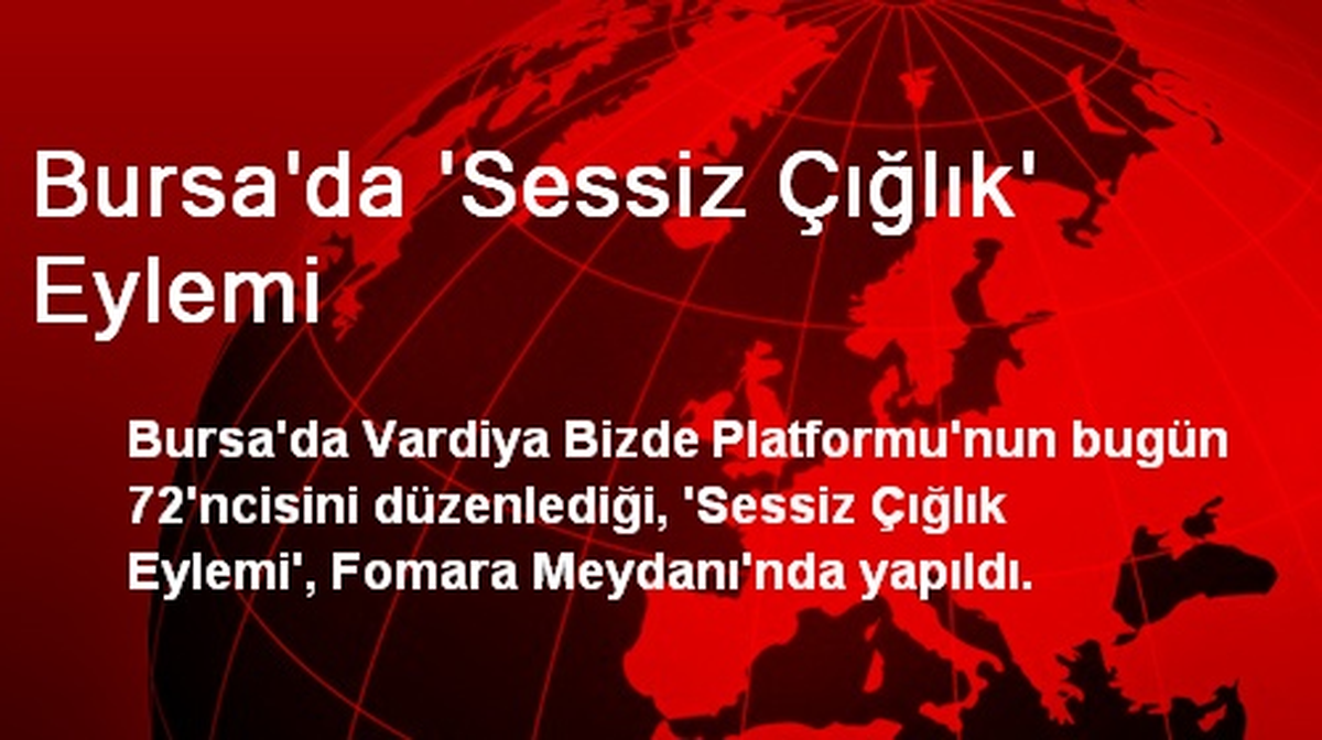 Bursa\'da \'Sessiz Çığlık\' Eylemi