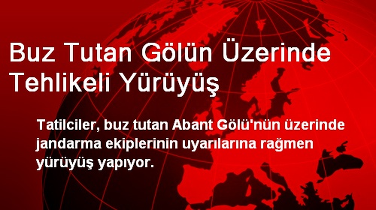 Buz Tutan Gölün Üzerinde Tehlikeli Yürüyüş