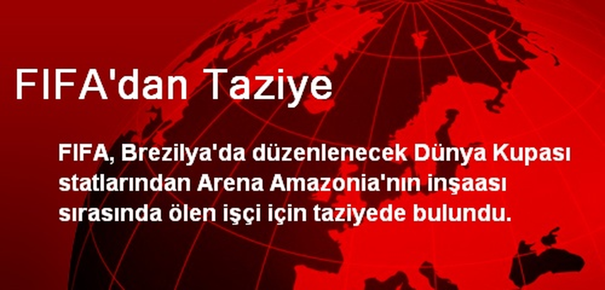 FIFA\'dan Taziye