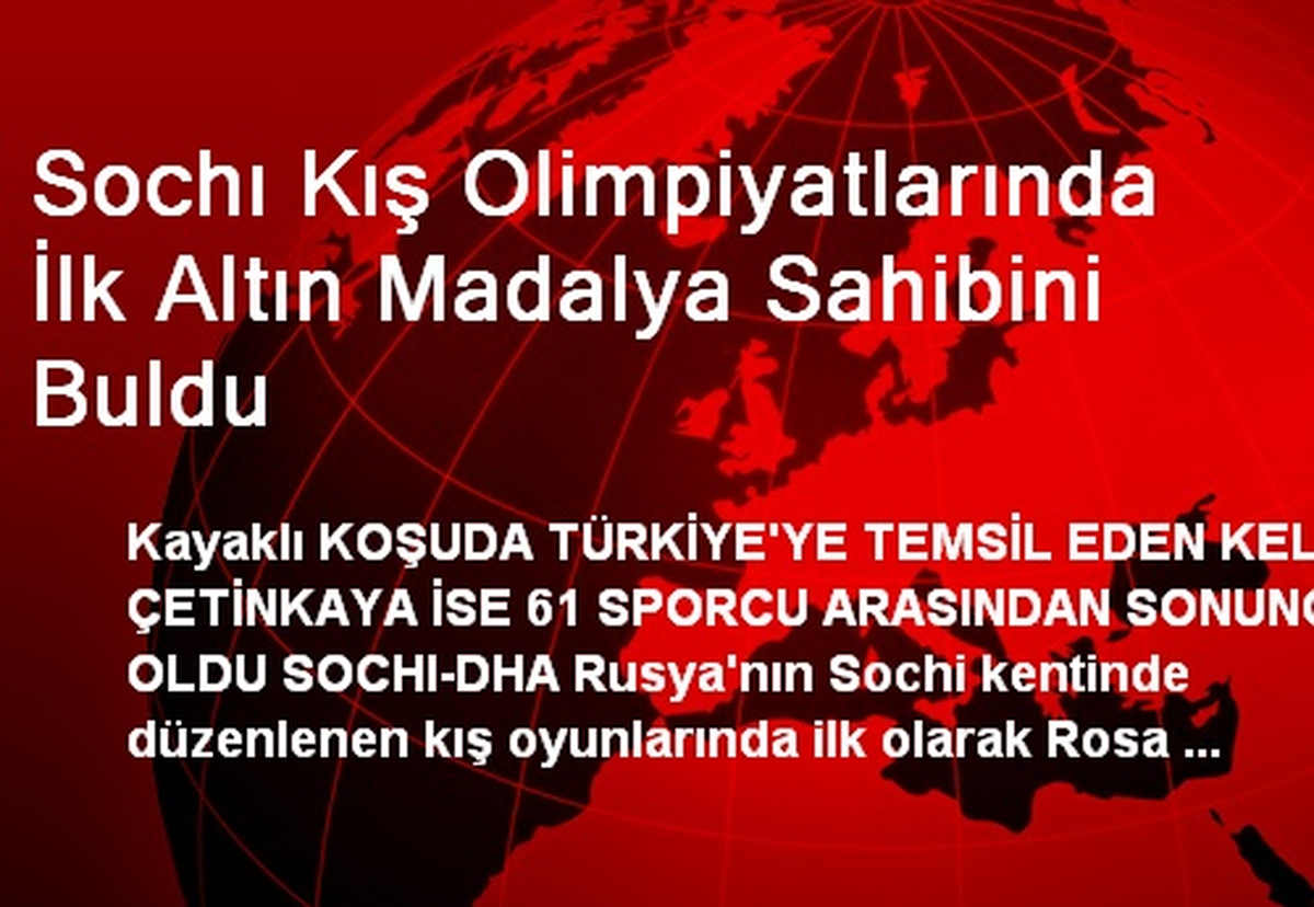 Sochı Kış Olimpiyatlarında İlk Altın Madalya Sahibini Buldu