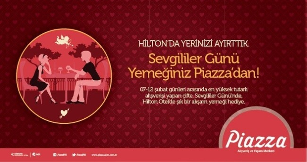 Sevgililer Günü Yemeğiniz Şanlıurfa Piazza\'dan Hediye