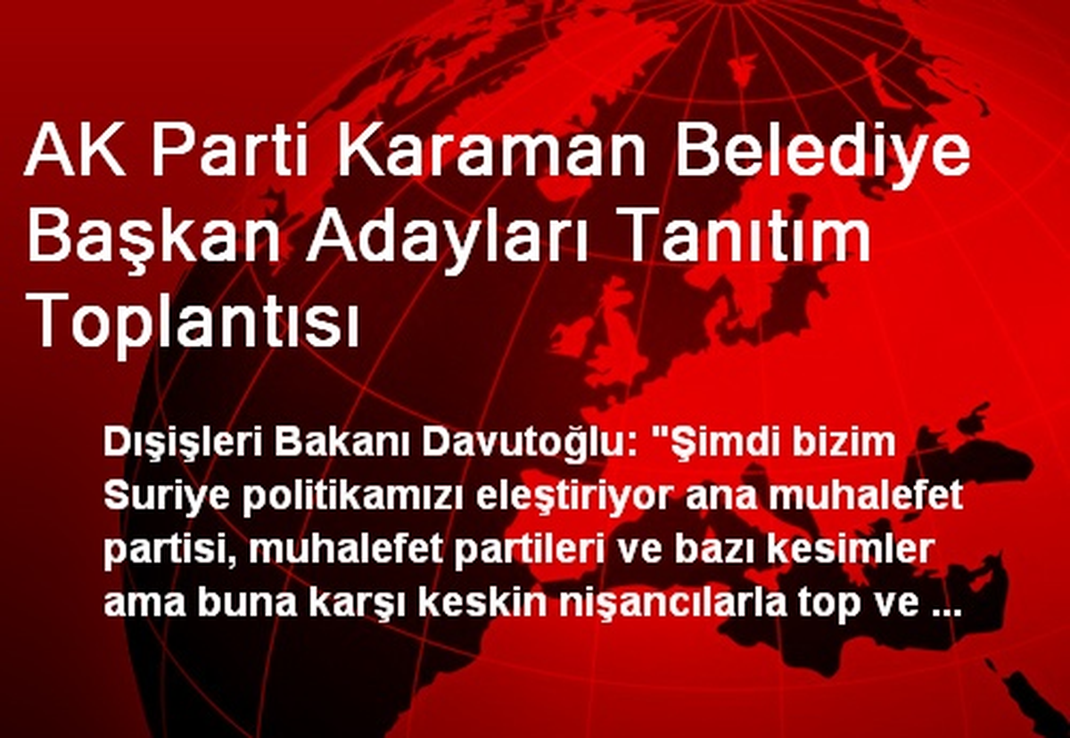 AK Parti Karaman Belediye Başkan Adayları Tanıtım Toplantısı
