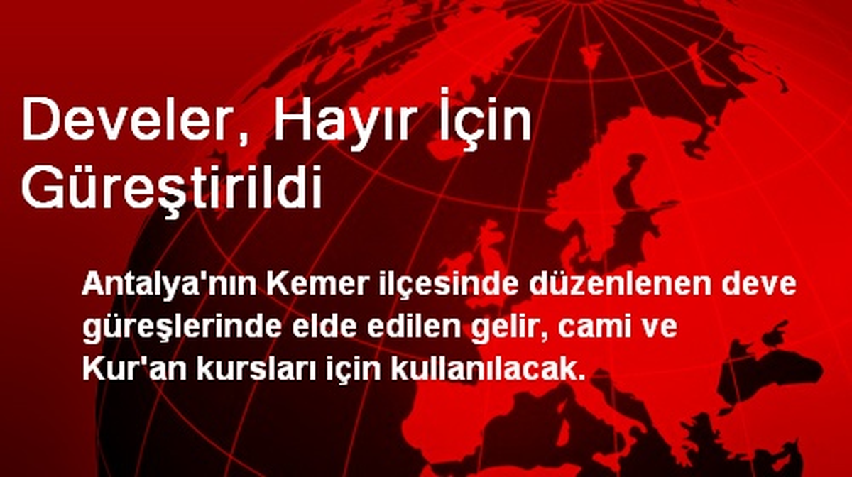 Antalya\'da Develer, Hayır İçin Güreştirildi