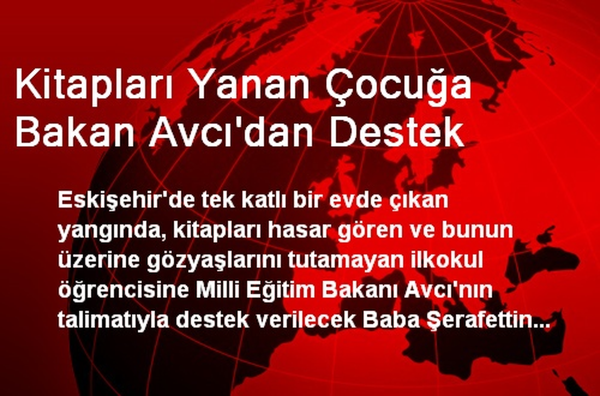 Kitapları Yanan Çocuğa Bakan Avcı\'dan Destek