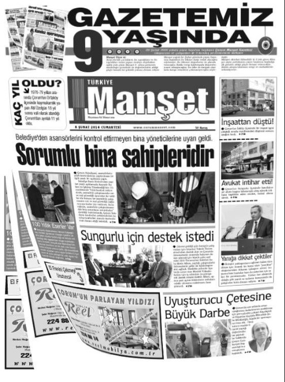 Türkiye Manşet Gazetesi 9. Yaşında
