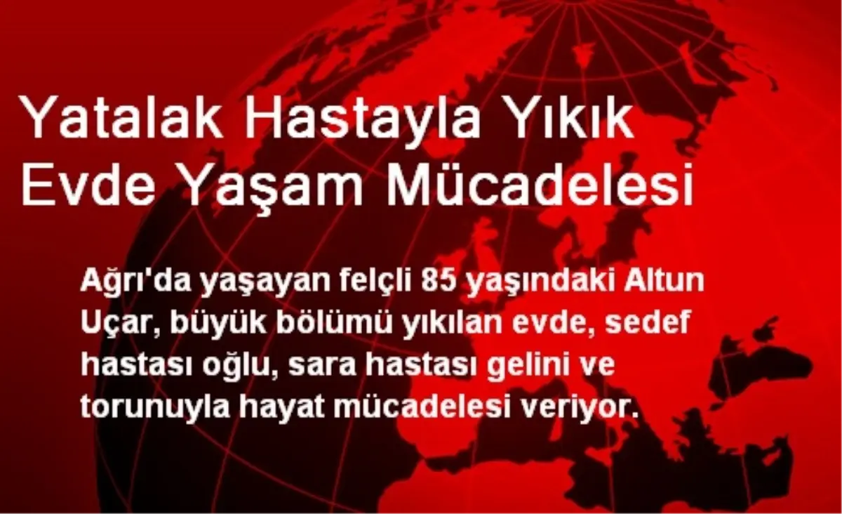 Yatalak Hastayla Yıkık Evde Yaşam Mücadelesi