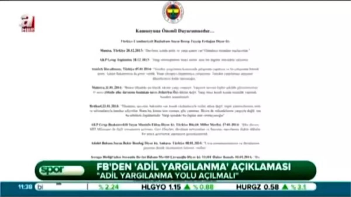 Fb\'den \'Adil Yargılanma\' Açıklaması