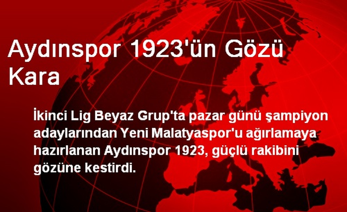 Aydınspor 1923\'ün Gözü Kara