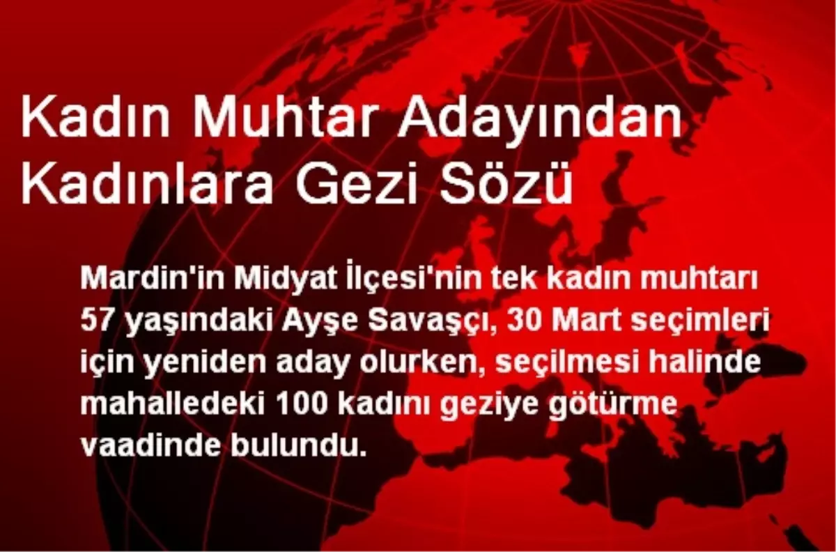 Kadın Muhtar Adayından Kadınlara Gezi Sözü