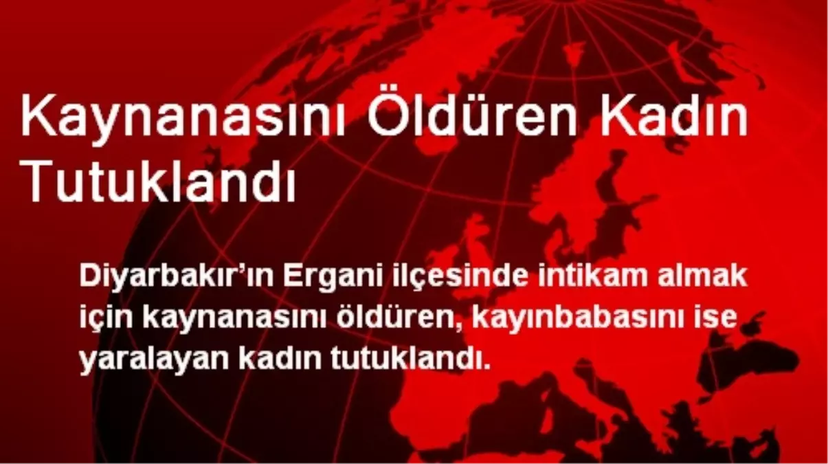 Diyarbakır\'da Kaynanasını Öldüren Kadın Tutuklandı