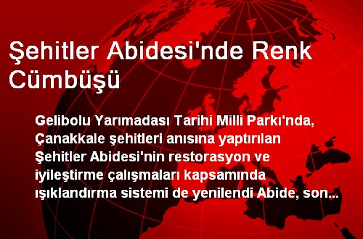 Şehitler Abidesi\'nde Renk Cümbüşü