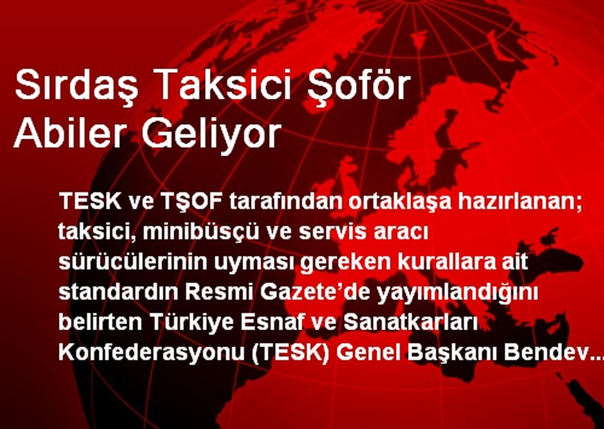 Sırdaş Taksici Şoför Abiler Geliyor
